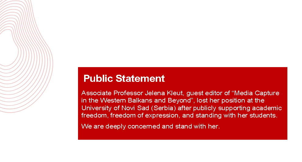 Public Statement about Jelena Kleut